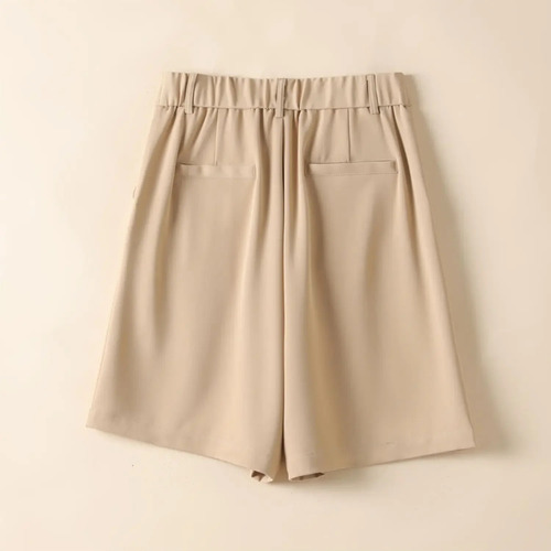 Pantalones Cortos Anchos De Seda Helada De Cintura Alta Para