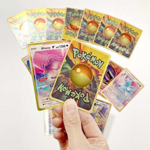 Cartas Pokemon Doradas Rainbow 3d Pack De 27 Cartas