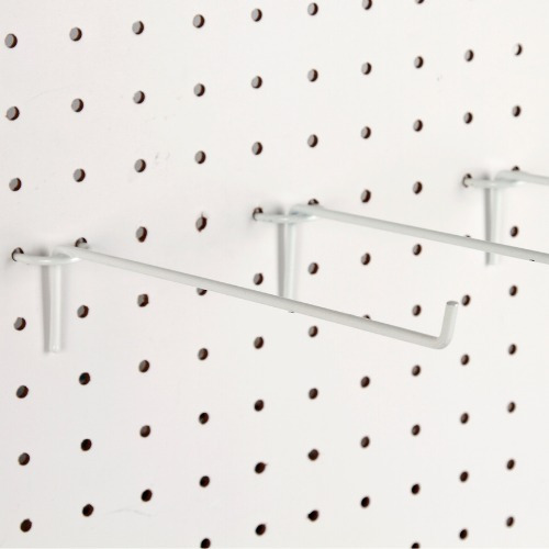 Gancho Blistero / Peroque 12 Cm / Panel Ranurado-perforado / Blanco - Negro / Pack 50 Unidades / Mercado Envío