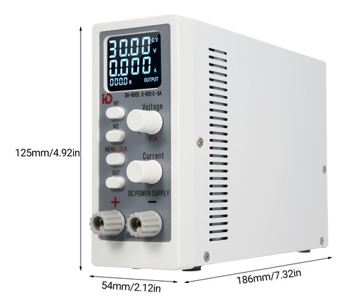 Fonte De Alimentação Dc Programável 0-60v 0-5a Com Display L