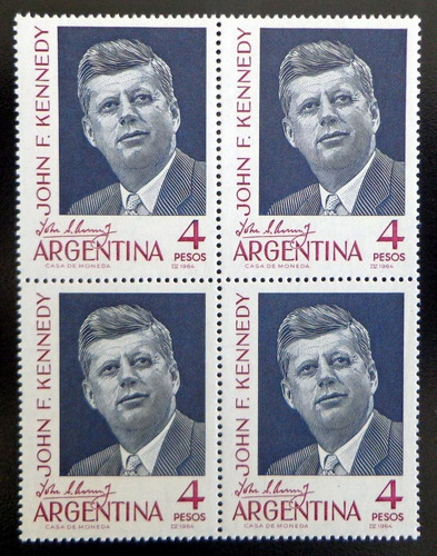 Argentina, Cuadrito Gj 1276 John F Kennedy 64 Mint L9297