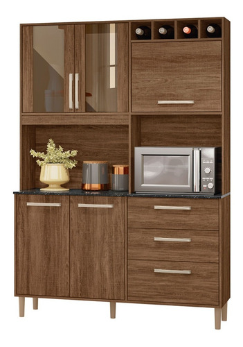 Mueble De Cocina Kit Completo 5 Puertas Cajones Amoblamiento