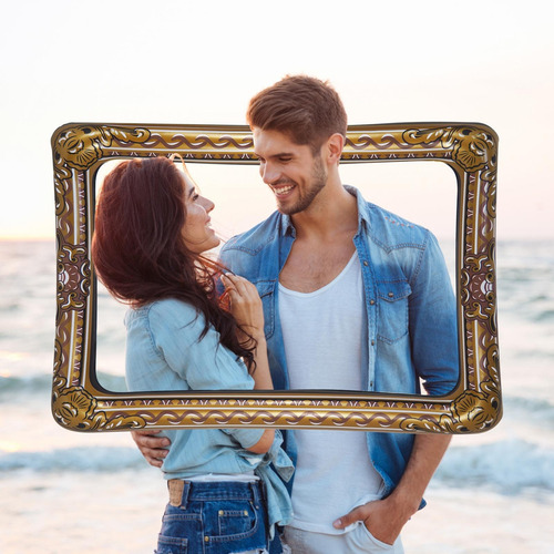 2 Adereços De Cabine De Fotos Com Moldura De Selfie