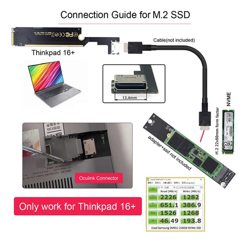 Cablecc Pci-e 3.0 M.2 M-key A Oculink Sff-8612 Blwpb