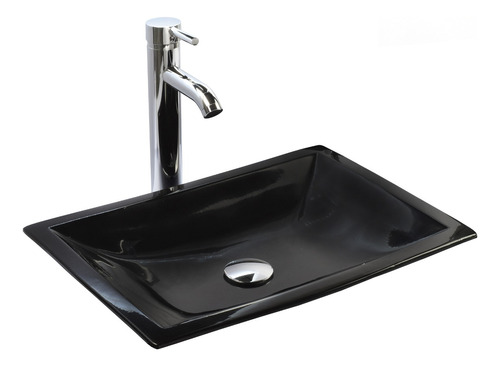 Esatto® Kit Flat Paquete Lavabo Ovalin Negro Llave Desagües