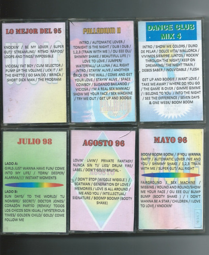 2 Cassettes O Cds Música Mezclada Dance 90s En Inglés (Usado)