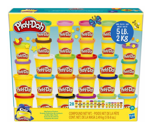 Play-doh Paquete Grande De Colores,28 Piezas.2 Kg Plastilina