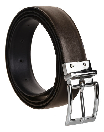 Cinturon Hombre Doble Vista 100% Piel Hebilla Reversible 001