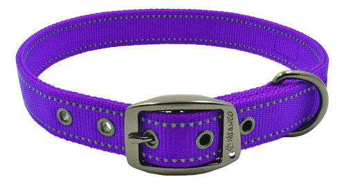 Max Y Neo Max Metal Reflective Metal Buckle Dog Collar: Dona