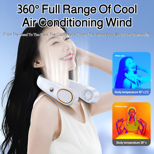 Ventilador De Cuello Colgante Portátil Recargable Por Usb Pa