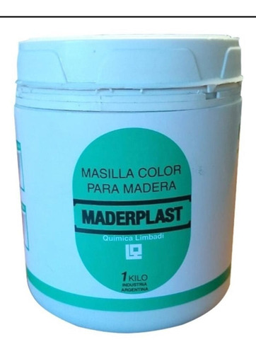 Masilla Acuosa  P/ Madera Roble Oscuro Maderplast 1 Kilo