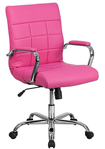 Flash Furniture Midback Pink Vinyl Executive Silla Giratoria