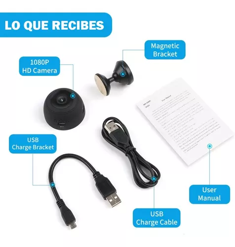 Mini Cámara Espía Wifi Cámara Inalámbrica Oculta A9 Full HD 1080P