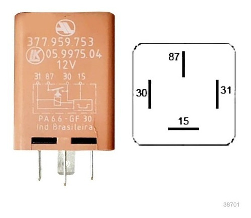 Relay Temporizador Alzacristal Lev Vidrio Vw Gol Ab9 Golf