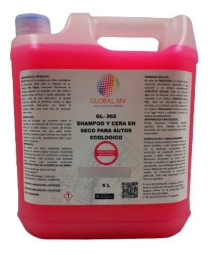 Shampoo En Seco Limpieza Autos Biodegradable 5lt