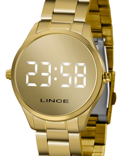 Relógio Lince Feminino Digital Dourado Mdg4617l Bxkx