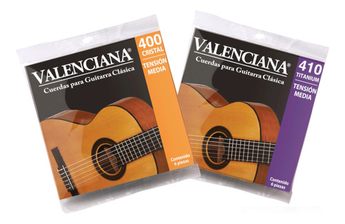 Cuerdas La Valenciana Guitarra Clásica 2 Pz Titanio/ Cristal