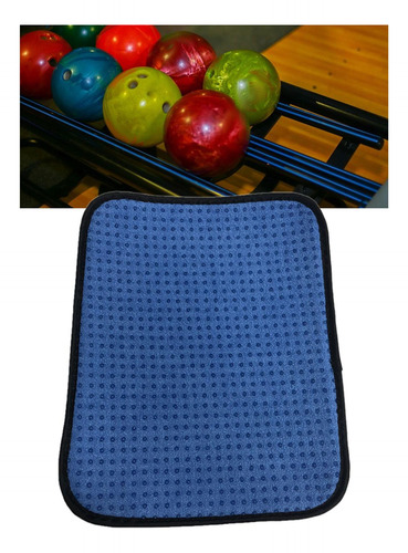 3 Toalla De Microfibra Para Bola De Bolos, Azul 20cmx25cm