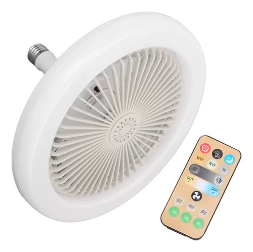 Ventilador De Techo Con Lampara Led 30w 3 Tonos Blanco Neutro/frío/cálido E27/26 30w 23cm Diametro 3 Velocidades