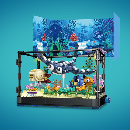 Juego De Bloques De Construcción Riceblock Fish Tank 875