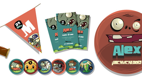 Kit Imprimible - Plantas Vs Zombies - Candy Bar