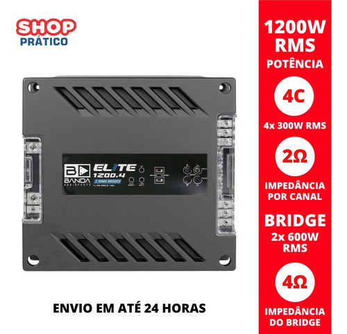 Modulo Amplificador Banda 1200.4 1200w/rms 2 Ohms