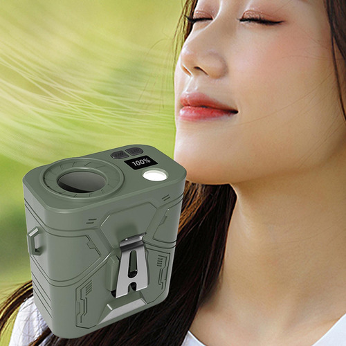 Ventilador De Clip De Cintura Fuerte Portátil De Aire Verde