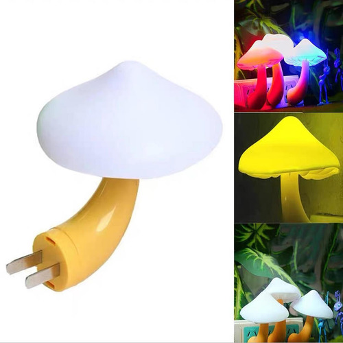 Lámpara De Pared Con Enchufe De Luz Nocturna De Setas,