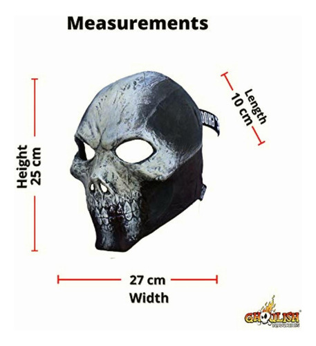 Ghoulish Productions Assault Skull Mask, Máscara De
