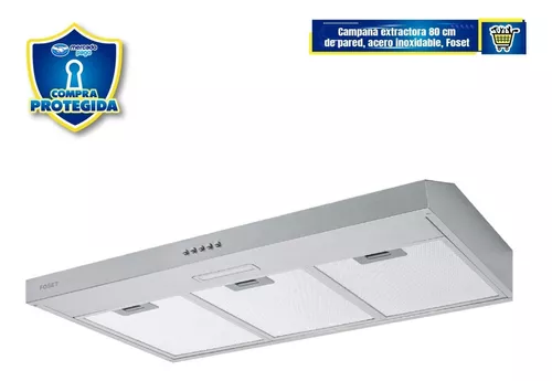 Campana Extractora 80 Cm, De Pared, Acero Inoxidable 46537