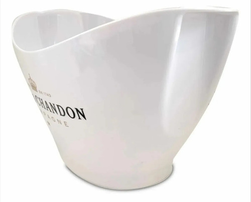 Champanheira Moet Chandon Com Led + 6 Taças Espumante Cor Branco