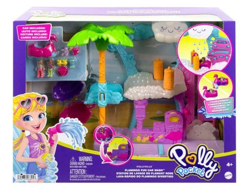 Polly Pocket Flamingo Fun Car Wash (hhj05)