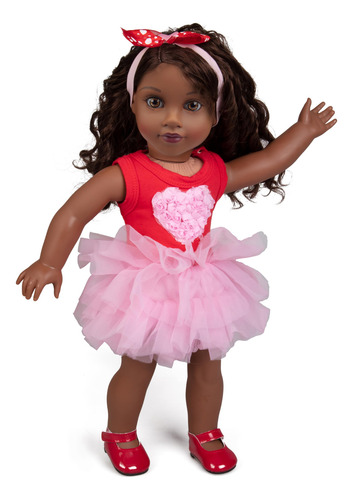 Conjunto De Muñeca Corazón Rosa 3 Piezas Ropa Disfraz 18 Pul
