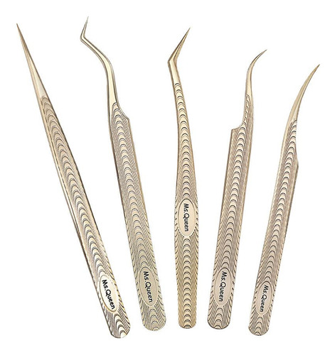 Pinça De Cílios Ms.queen Para Extensão Profissional De Cílio