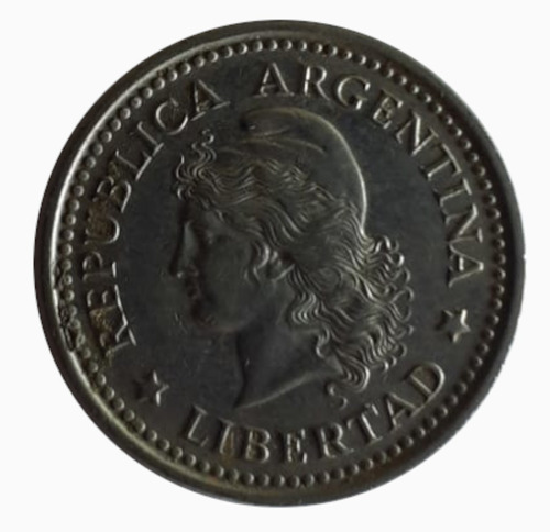 Moneda Argentina 1958 50 Centavos Sin Punto