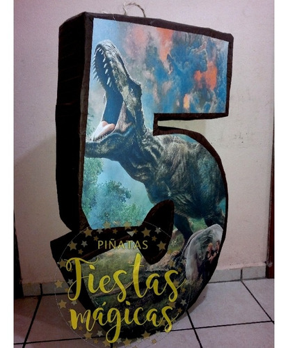 Numero 5 Dinosaurio Rex Jurassic World Piñata | Envío gratis