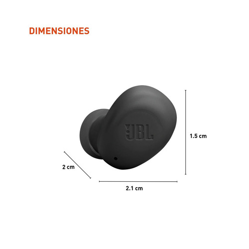 Audífonos Inalámbricos Jbl True Wireless Vibe Buds Negros Color Negro Color de la luz Negro