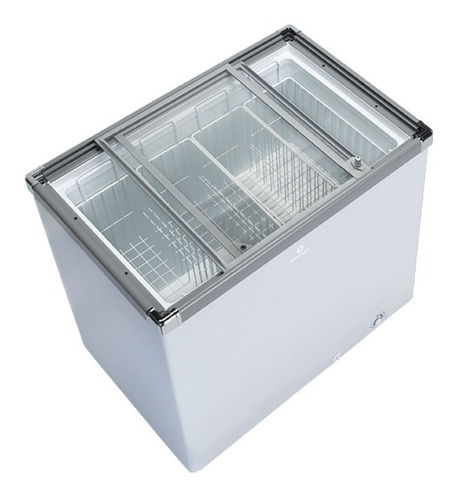 Imagen 3 de 3 de Congelador Indurama Ci-300 Tapa De Vidrio Blanco Frost