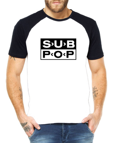 Camiseta Raglan Sub Pop 100% Poliéster