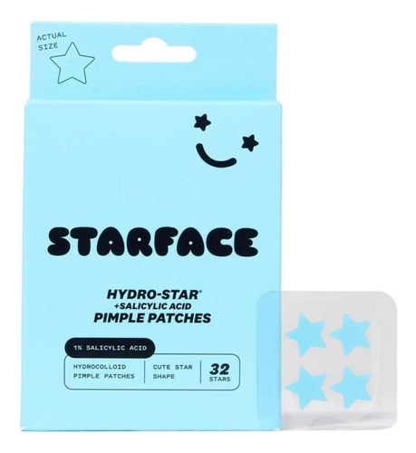 Starface Salicylic Acid Stars Azules Refill 32 Parches Momento De Aplicación Día/noche Tipo De Piel Todo Tipo De Piel