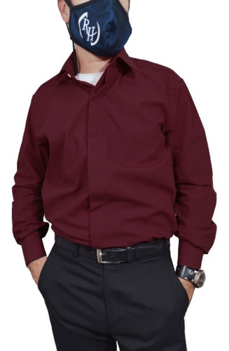 Imagen 1 de 2 de Camisa Vestir Corte Recto Excelente Calidad