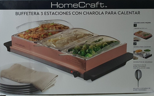 Imagen 5 de 6 de Bufetera Electrica De Alimentos 3 Charolas Acero Inoxidable