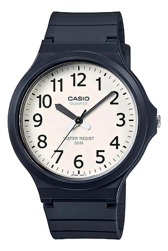 Reloj Casio Hombre Mw-240-7bv Color de la correa Negro Color del fondo Blanco