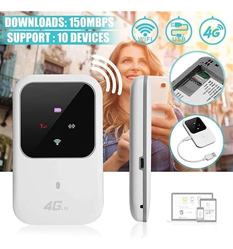 Enrutador Inalámbrico Portátil Wifi Ranura For Tarjeta Sim