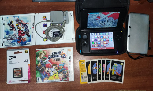 Nintendo 3ds Xl Azul Con Juegos Y Accesorios 