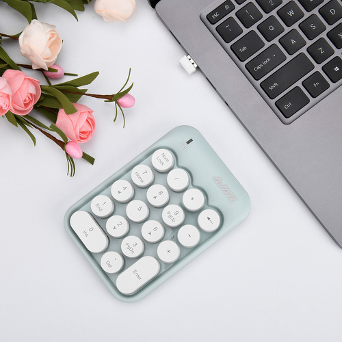 Negro De Colores Mezclados - Teclado Numérico Inalámbrico Aj