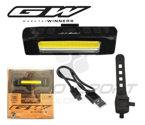 Imagen 4 de 9 de Luz Trasera Gw Bicicleta Recargable Usb 100 Lumens 5 Funcion
