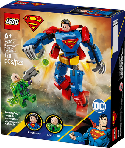 Brinquedo Robô Do Superman Vs Lex Luthor 76302 +6 Anos Lego 120 Superman