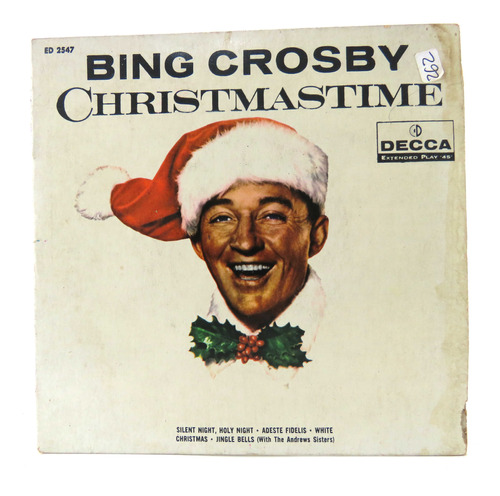 E262 Bing Crosby -- Christmas Time 45 Rpm Ep