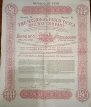 Comprar Bono Ferrocarril De Ica